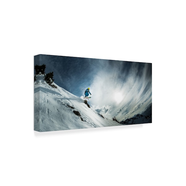 Eric Verbiest 'Ski Jump' Canvas Art,10x19